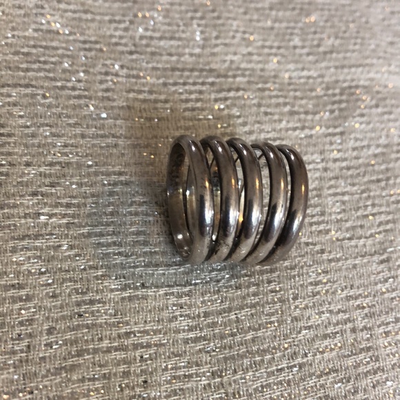 Silver Plated Chunky Size 7 Ring - Picture 4 of 7